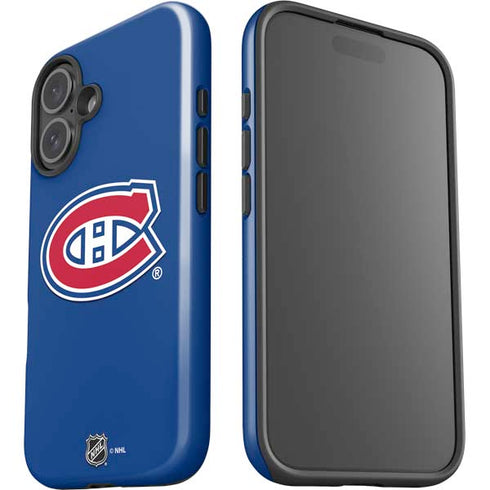 NHL Montreal Canadiens Solid Background iPhone 16 Plus Impact Case